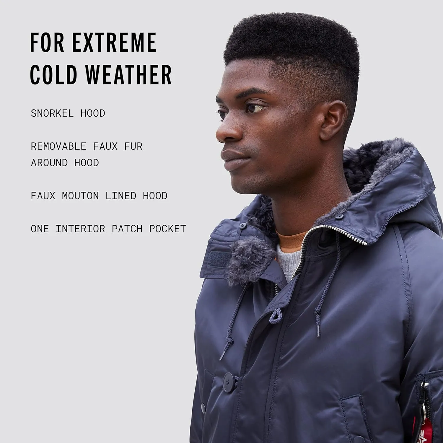 Alpha Industries N-3B Slim Fit Parka - Cold Weather Military Issue Parka