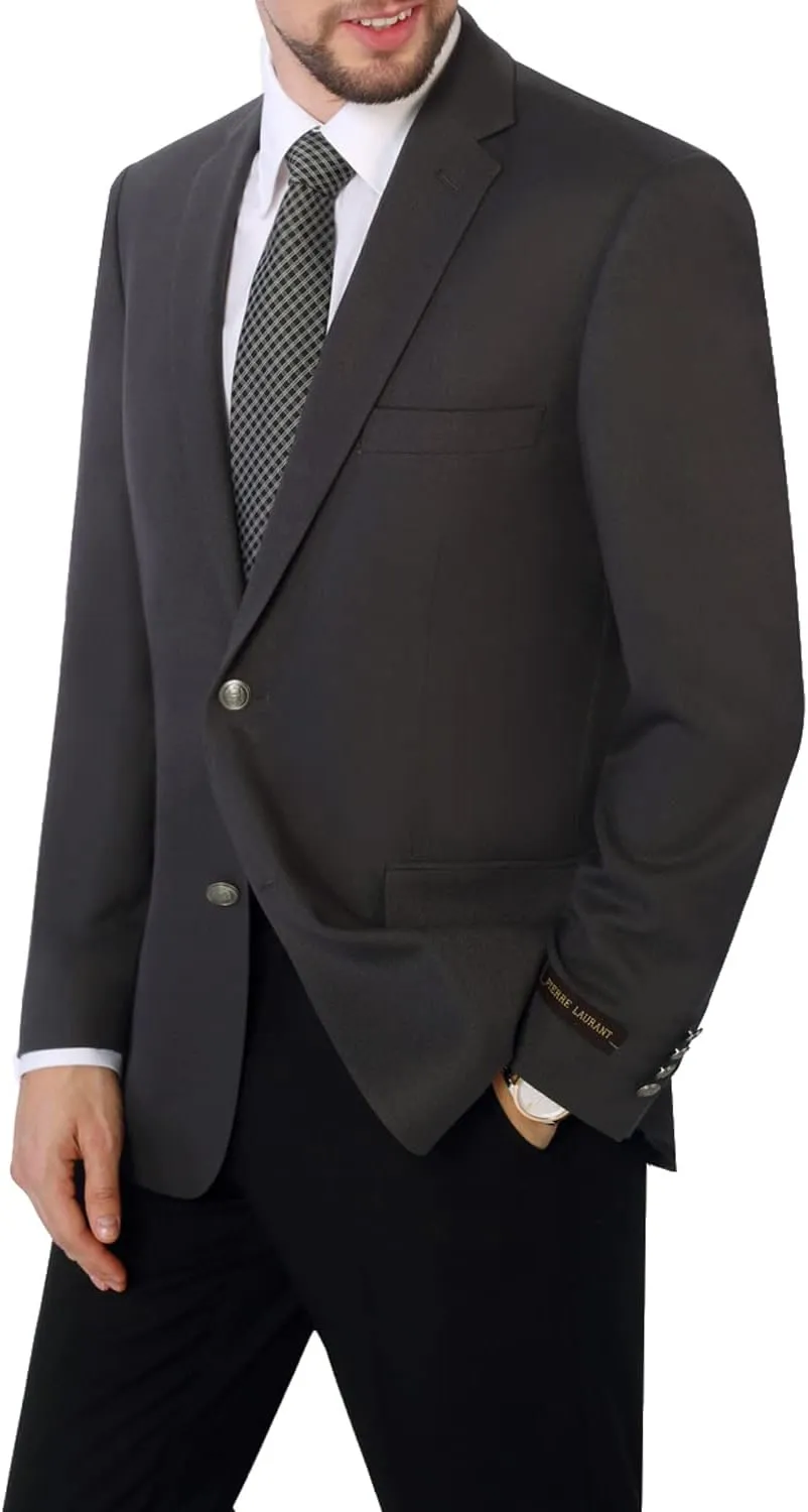 AMY ZHU Men's Sport Coat Classic Fit Stretch Blazer 2 Button Suit Jacket