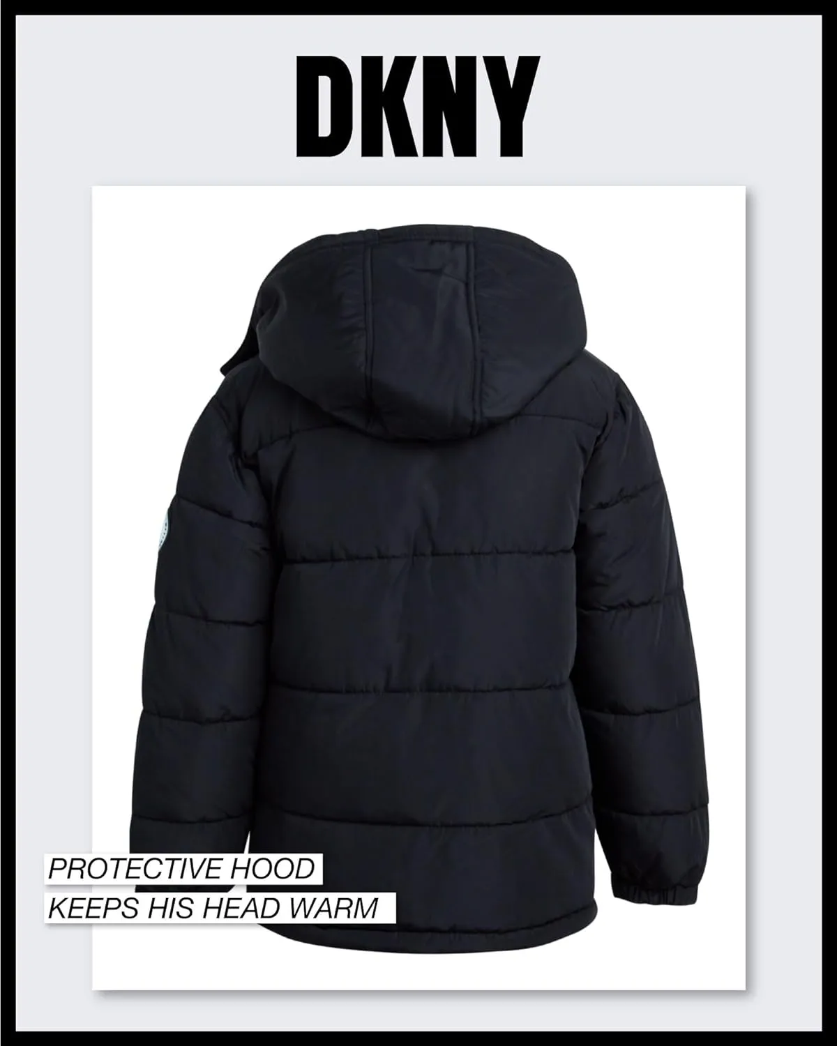 DKNY Boys' Winter Jacket - Insulated Quilted Puffer Parka Coat, Sherpa Lined Hood - Heavyweight Ski Jacket for Boys (4-20)