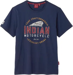 Indian Motorcycle Men's True Craftsmanship Headdress T-Shirt, Navy
