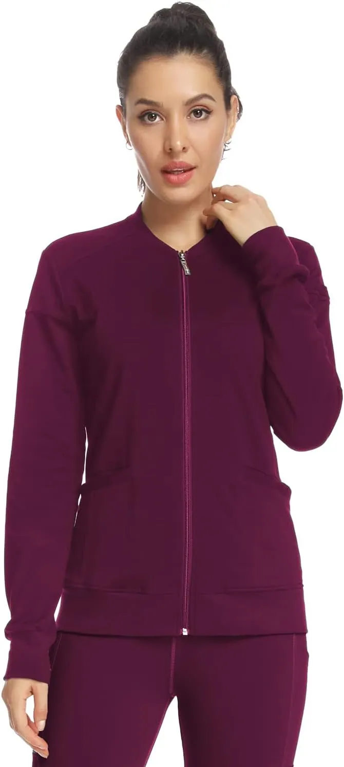 JEYONG Women's Zip Front Warm-Up Jacket