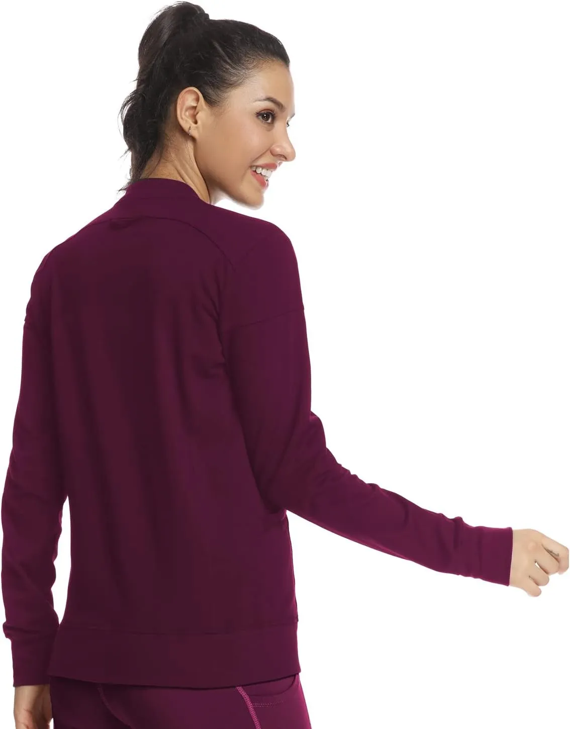 JEYONG Women's Zip Front Warm-Up Jacket