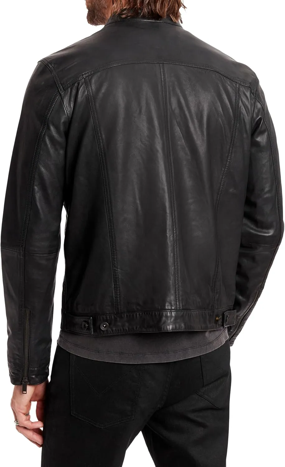 John Varvatos Star USA Men's Brando Leather Jacket