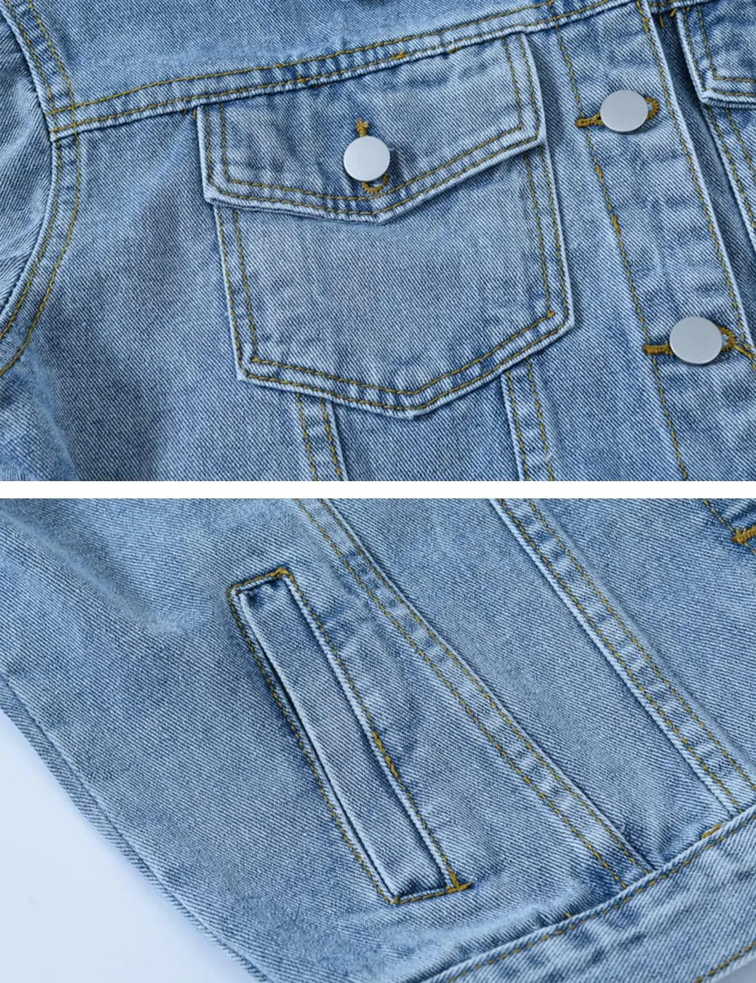 Locachy Women's Casual Denim Jacket Solid Color Basic Long Sleeve Jean Jacket Coat