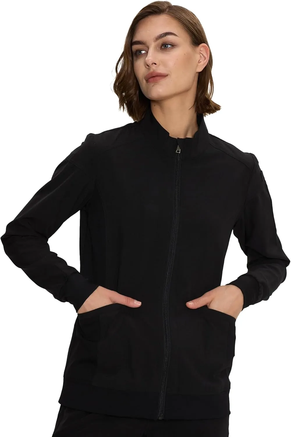 Scrub Jackets for Women, Zip Front Medical Jacket, Nurse Caots