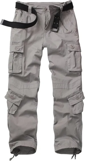 TRGPSG Women's Casual Combat Cargo Pants, Cotton Outdoor Camouflage Military Multi Pockets Work Pants