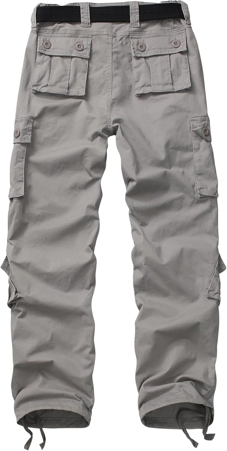 TRGPSG Women's Casual Combat Cargo Pants, Cotton Outdoor Camouflage Military Multi Pockets Work Pants